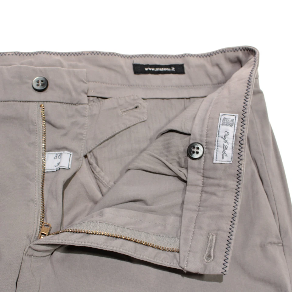 Pantalones chinos/casuales Mason's nuevos sin etiquetas talla 50 (34 EE. UU.) Nueva York en mezcla de algodón gris Foto 4 de 4