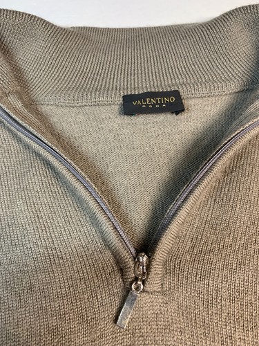 Valentino Roma Men's Sweater 1/4 Zip Size Small, 100% Lana Wool- EUC - Picture 4 of 8