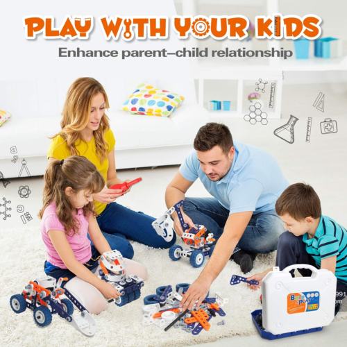Building Toys for Boys Age 8-12, Boys Toys Age 6-8, Erector Set for Boys 6-8, 15 - Picture 5 of 7