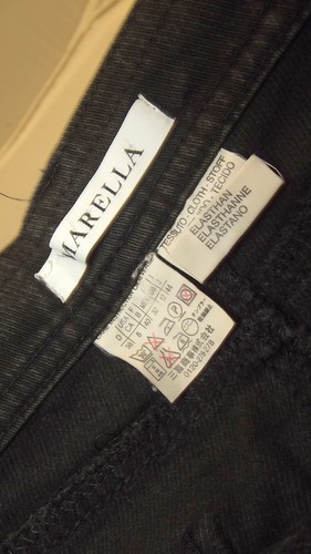 Marella Pantalone Jeans Da Donna Taglia 44 W30 L Large Denim Nero Affusolato - Picture 8 of 15
