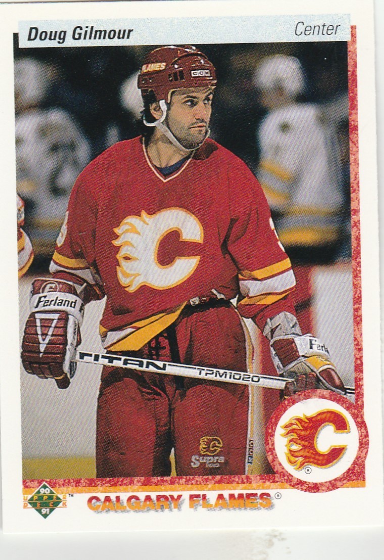 FREE SHIPPING-MINT-1990-91 (FLAMES) Upper Deck #271 Doug Gilmour