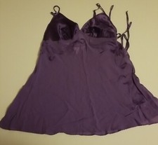 Vintage Victoria Secret Purple XS 100 Silk Slip Dress Y2K
