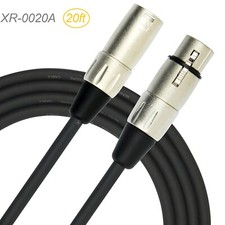 20ft Kirlin XLR 3-Pin Male to Female 20AWG/2C OFC Microphone Cable, XR-0020A