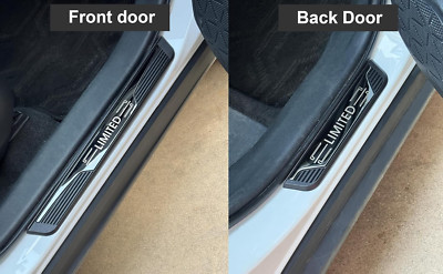 4PCS Car Door Scuff Sill Cover Panel Step Protector Trims For Ford Accessories