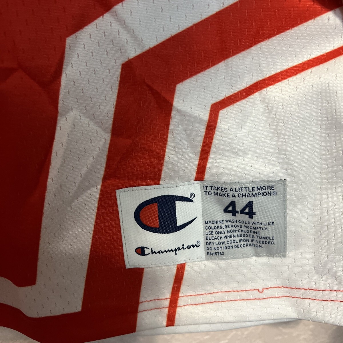 Champion Life Size 44 Red White Blue RARE Hockey Jersey Mesh Champion Life Size 44 Red White Blue RARE Hockey Jersey Mesh