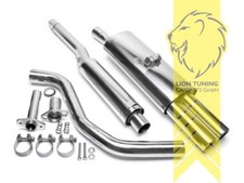 TA Technix Edelstahl Gruppe A Sportauspuffanlage für VW Polo 3 86c 2x76mm gebörd