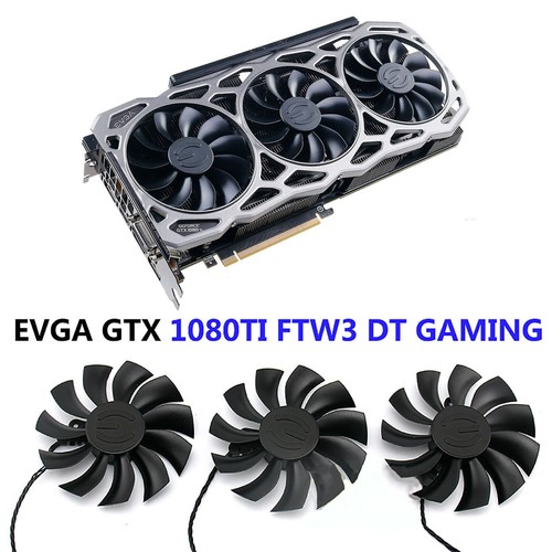 Graphics Card Fan For EVGA GTX 1080TI FTW3 DT Gaming PLA09215B12H - 第 2/11 張圖片