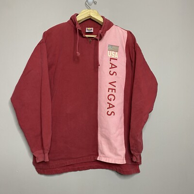 Phoenix Sportswear Las Vegas USA Size L/XL Pullover Sweatshirt Red Pink Denim