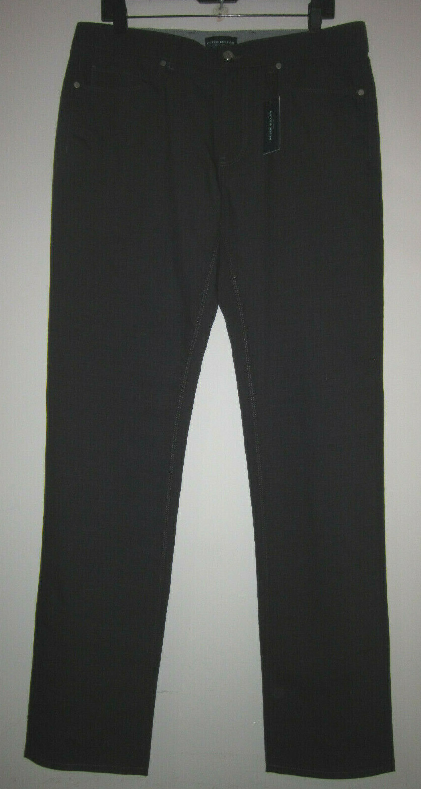 PETER MILLAR COLLECTION Five-Pocket Pants DOLGR Gray 56% Wool Blend Sz 34 $268