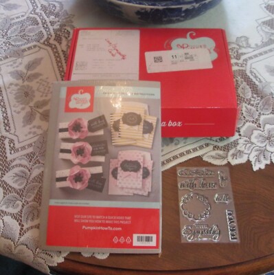 Stampin up Paper Pumpkin Chalk it Up to Love Card Kit Aug 2015 3 boxes ...