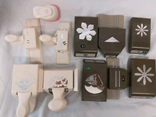 11 Retired Stampin Up & Martha Stewart Punch Stamps Umbrella Flowers Butterfly 