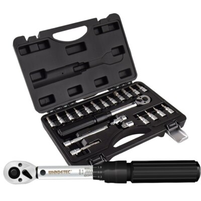21 in 1 Torque Wrench Bits Set Bicycle Motorcycle Detection Repairings Tool