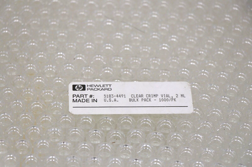 HP Hewlett Packard Agilent 5183-4491 Clear Crimp Vial 2ml 12 x 32 mm 1000/ct - Picture 2 of 5