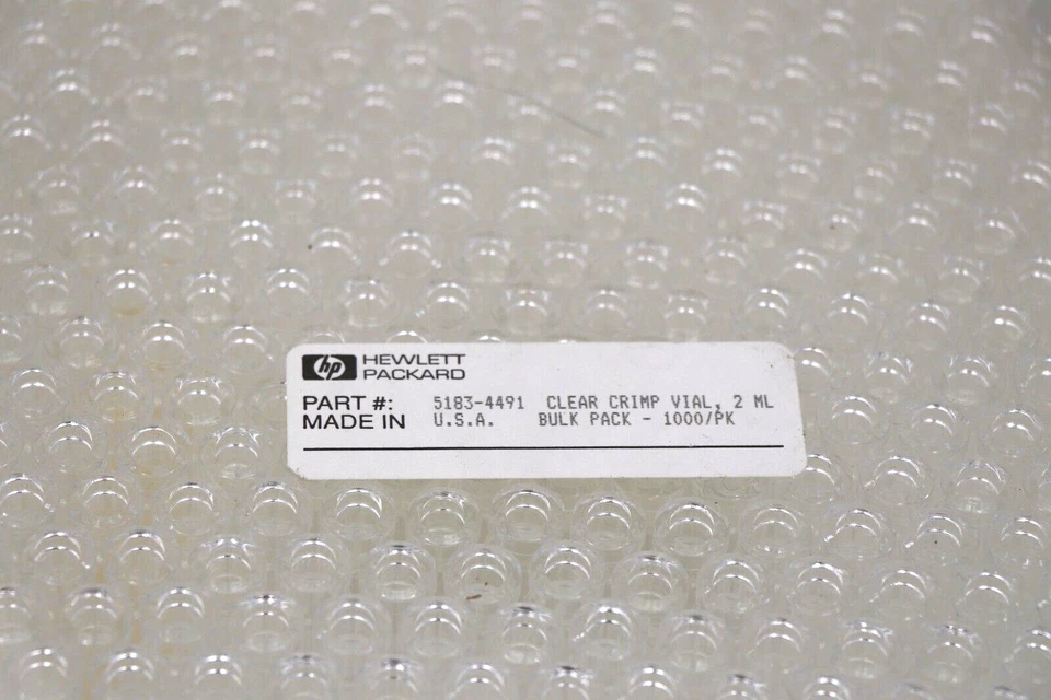 HP Hewlett Packard Agilent 5183-4491 Clear Crimp Vial 2ml 12 x 32 mm 1000/ct - Image 2 of 4