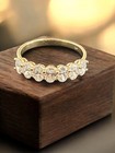 Wedding Band Oval Cut Half Eternity Rin 1.70Ctw 14K Solid Gold Lab Grown Diamond