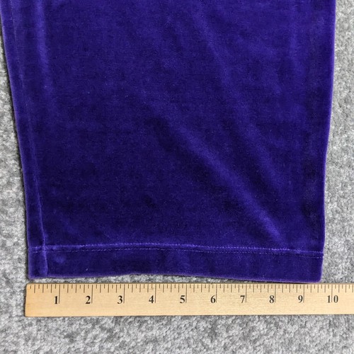 Quacker Factory Velour Ankle Pants Women 1X Blue Pockets Straight Leg M33 - Picture 12 of 12