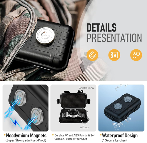 2Pcs Magnetic Key Holder under Car,Hide a Key under Car,Magnetic Key Box New - Picture 4 of 12