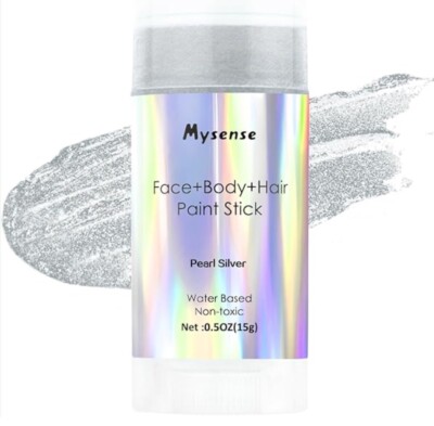 Mysense Gesicht, Körper + Haarfarbe auf Wasserbasis Stick Pearl Silver