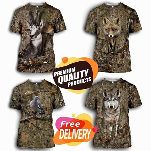 Camouflage Wild Animals 3D Tshirt Unisex Wolf Fox Pigeon Boar Rabbit Dear Nature | eBay Camouflage Wild Animals 3D Tshirt Unisex Wolf Fox Pigeon Boar Rabbit Dear Nature | eBay