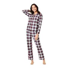 Family Pajamas Women's Matching Stewart Plaid Set White Size XL New