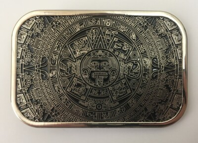 #ad Mayan Aztec Belt Buckle Native Indian Calendario Aztec Calendar DEL SOL Mexican $24.99