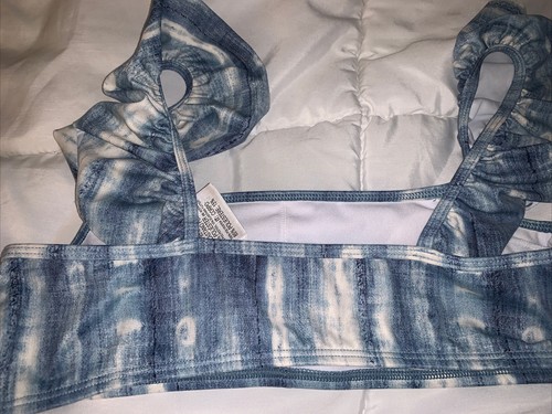 Billabong Kids Washed Out Ruffle Tank Swimwear Girls Size 12 New Nordstrom - Picture 2 of 3