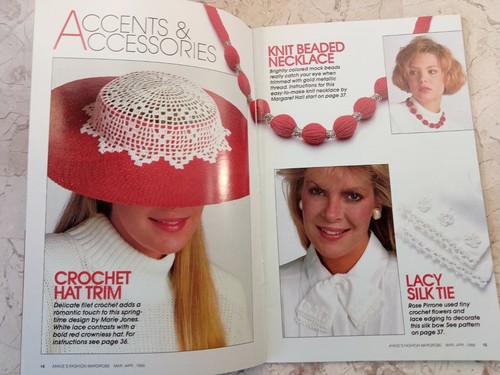 Annie's Attic Fashion Wardrobe Knit Crochet Patterns VTG 1988 Oversize 80s style - Picture 9 of 10