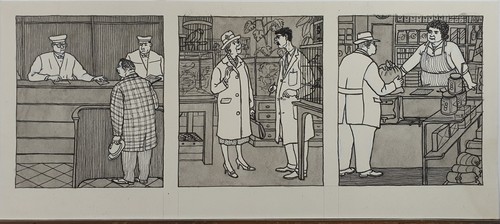 Zeichnung Illustration Tusche Max Radler Simplicissimus Personen Nachlass - Bild 1 von 10