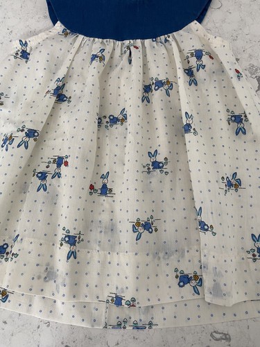 Adorable! VTG 1960s MOD Baby Girl Easter Bunny Rabbit Spring Dress 0-3 Months - Picture 3 of 9