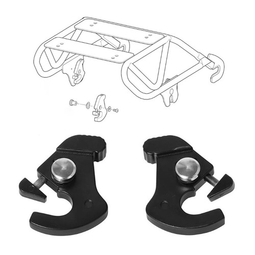 Rear Rotary Latchs Pair For Harley Davidson HD Quick Release Backrest Locking - Foto 4 di 8
