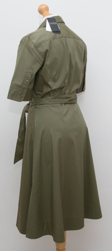 Cotton mix Midi Shirt Dress Size 8 UK 4 US Ralph Lauren Khaki Green Pockets - Picture 8 of 12