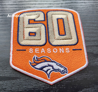 Denver Broncos 60th Anniversary Logo Patch NFL Football USA Sports Superbowl sew
