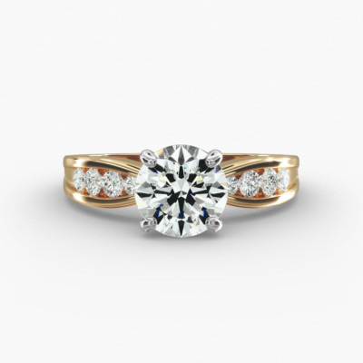 18 Karat Gelbgold Lab Grown Diamant Ehering IGI 1,30 kt 7 8