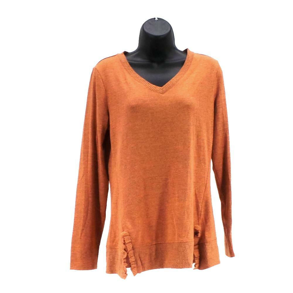 Studio by Denim & Co. Brushed Heavenly Jersey Ruffle Top Studio by Denim & Co. Brushed Heavenly Jersey Ruffle Top