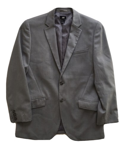 H\u0026M BLAZER Para Hombre Gris 38 R dos Botón Chaqueta Traje Top Buen Estado |  eBay