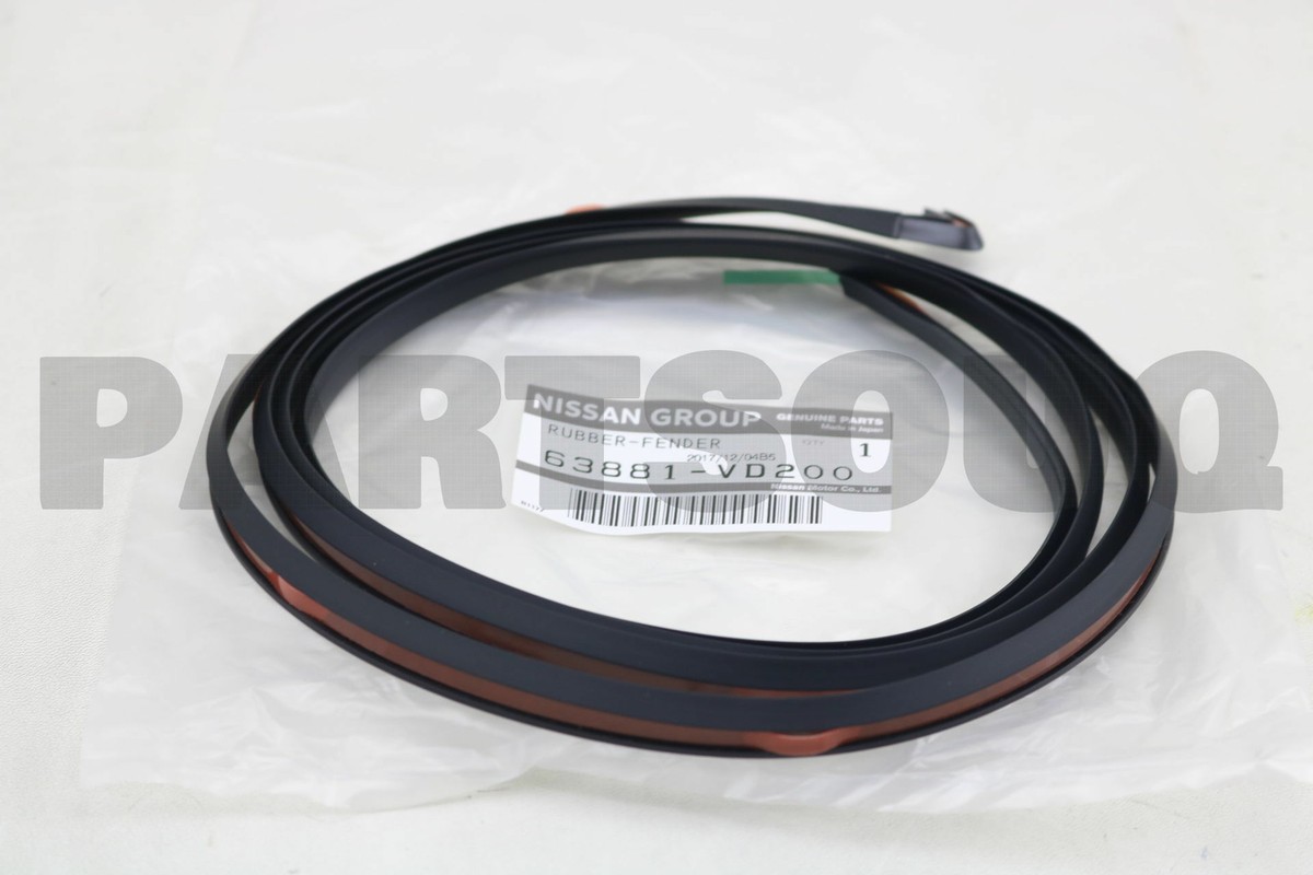 トト 63881VD200 Genuine Nissan RUBBER ASSY-OVER FENDER,FRONT