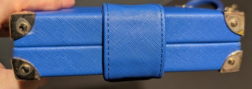 Uterque Blue Box-Bag Hand Bag Clutch Purse Shoulder Bag - NEW - Picture 10 of 20