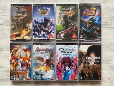 SONY PSP Monster Hunter & Battle Spirits & Coded Soul & White Knight aus Japan
