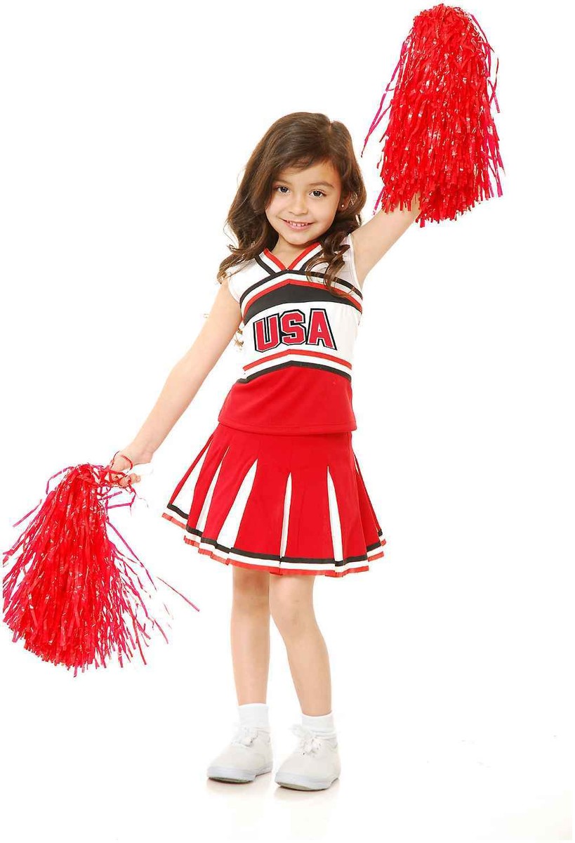 Funidelia | Cheerleader kostuum voor vrouwen American Football - Kostuum voor Volwassenen, Accessoire verkleedkleding en rekwisieten voor Halloween, carnaval & feesten Maat - XXL - Rood
