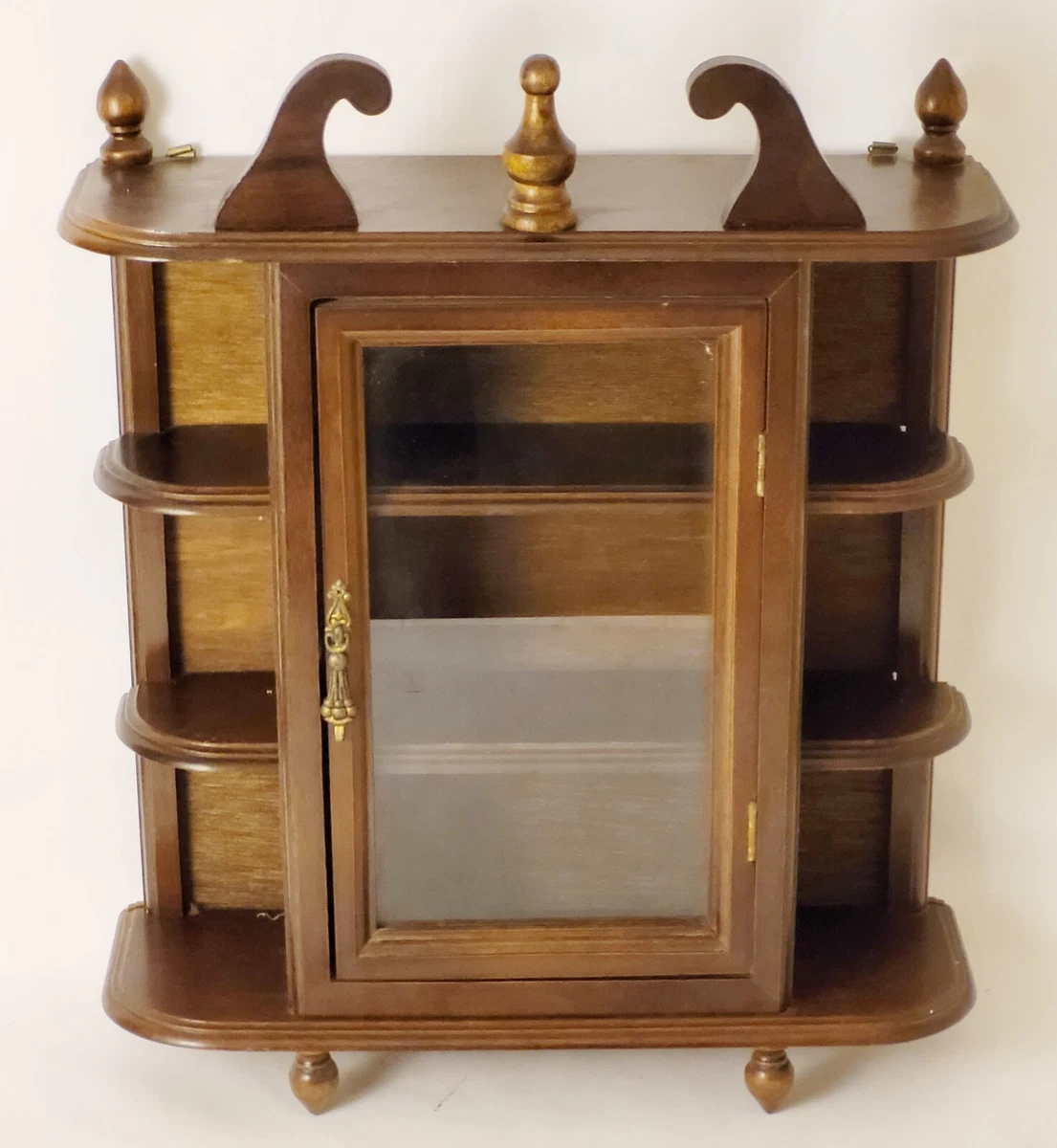 Vintage wall curio sale shelf