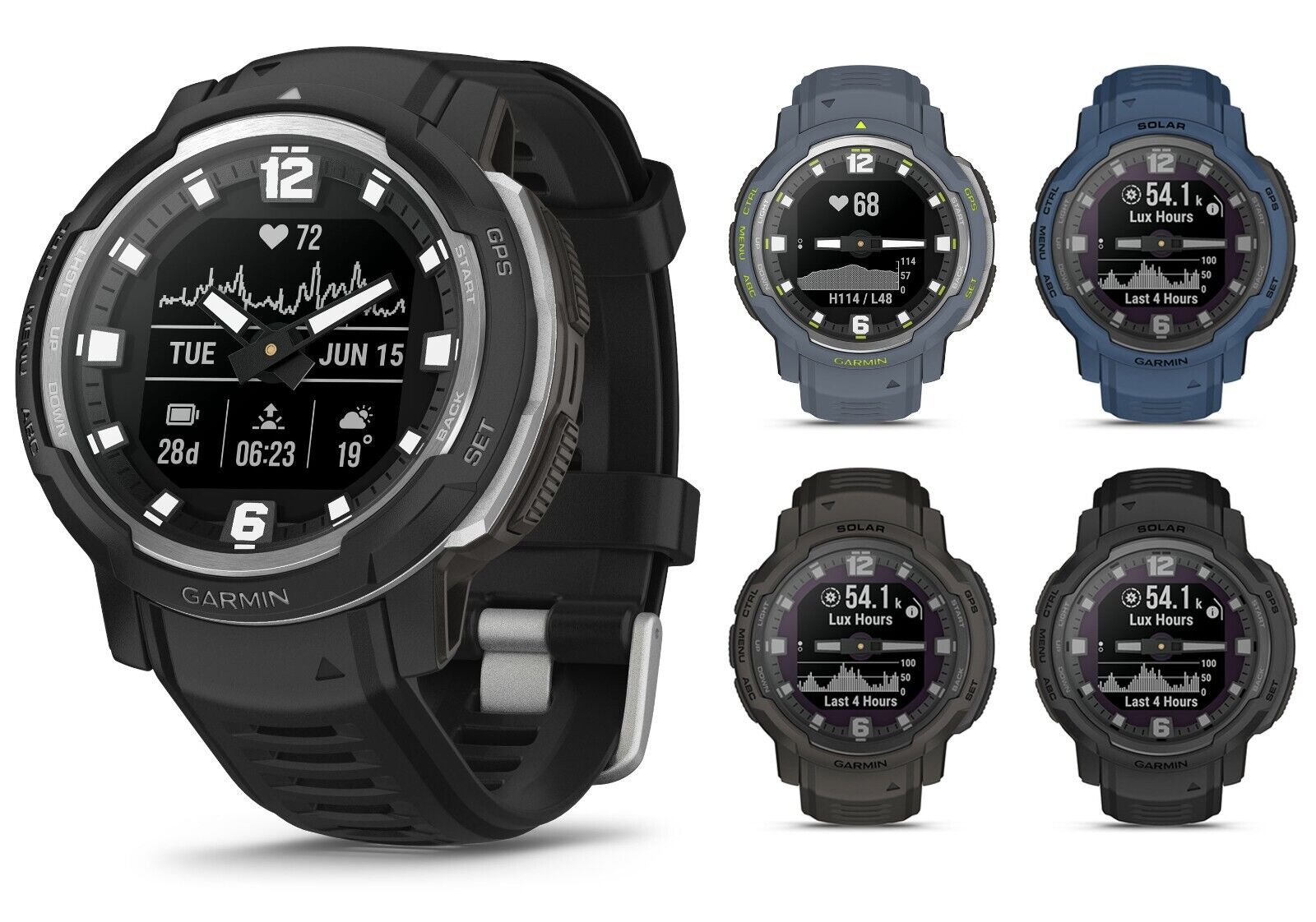 Garmin Instinct Crossover Hybrid GPS Smartwatch - Standard, Solar, or  Tactical