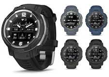 Garmin Instinct Crossover Rugged Hybrid Smartwatch, AMOLED, Solar or Tactical