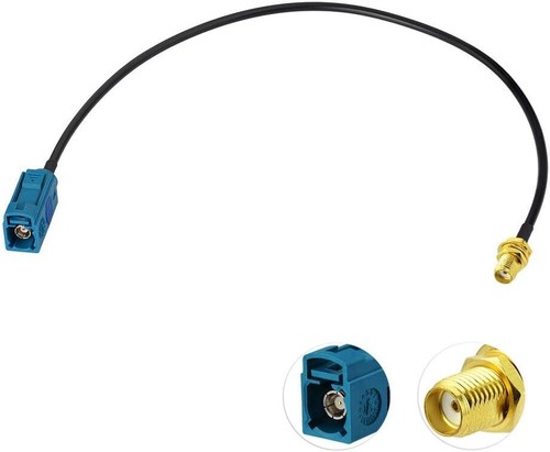 Cavo Fakra Z femmina a SMA femmina 30 cm/12 pollici per autoradio unità principale Android - Foto 1 di 10