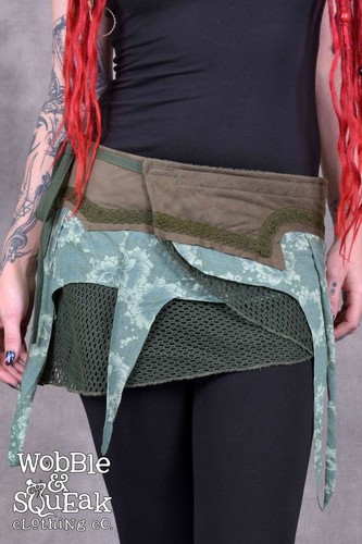 LAYERED HIPPY SKIRT Asymmetrical Pixie Psytrance Festival Goa One Size: Regular - Picture 15 of 16