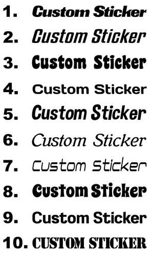 GLITTER SPARKLE Custom Text Font Wording Personalised Stickers Decals fonts 1-10 - Picture 10 of 15