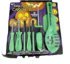 Pumpkin Carving Kit Halloween By Fun World Pro Green Plastic New