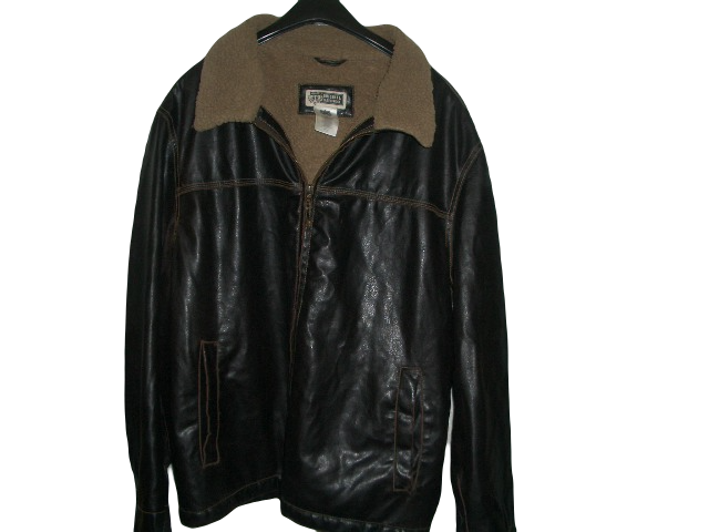 VINTAGE ROUTE 66 ORIGINAL CLOTHING CO. FAUX LEATHER COAT JACKET 