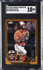 2023 TOPPS CHROME LOGOFRACTOR GOLD REFRACTOR #68 CEDRIC MULLINS SGC 10 GM