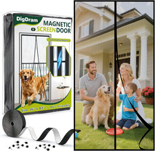 Magnetic Screen Door - Upgraded PET Mesh, Heavy Duty Screen Mesh Curtain for Sli
