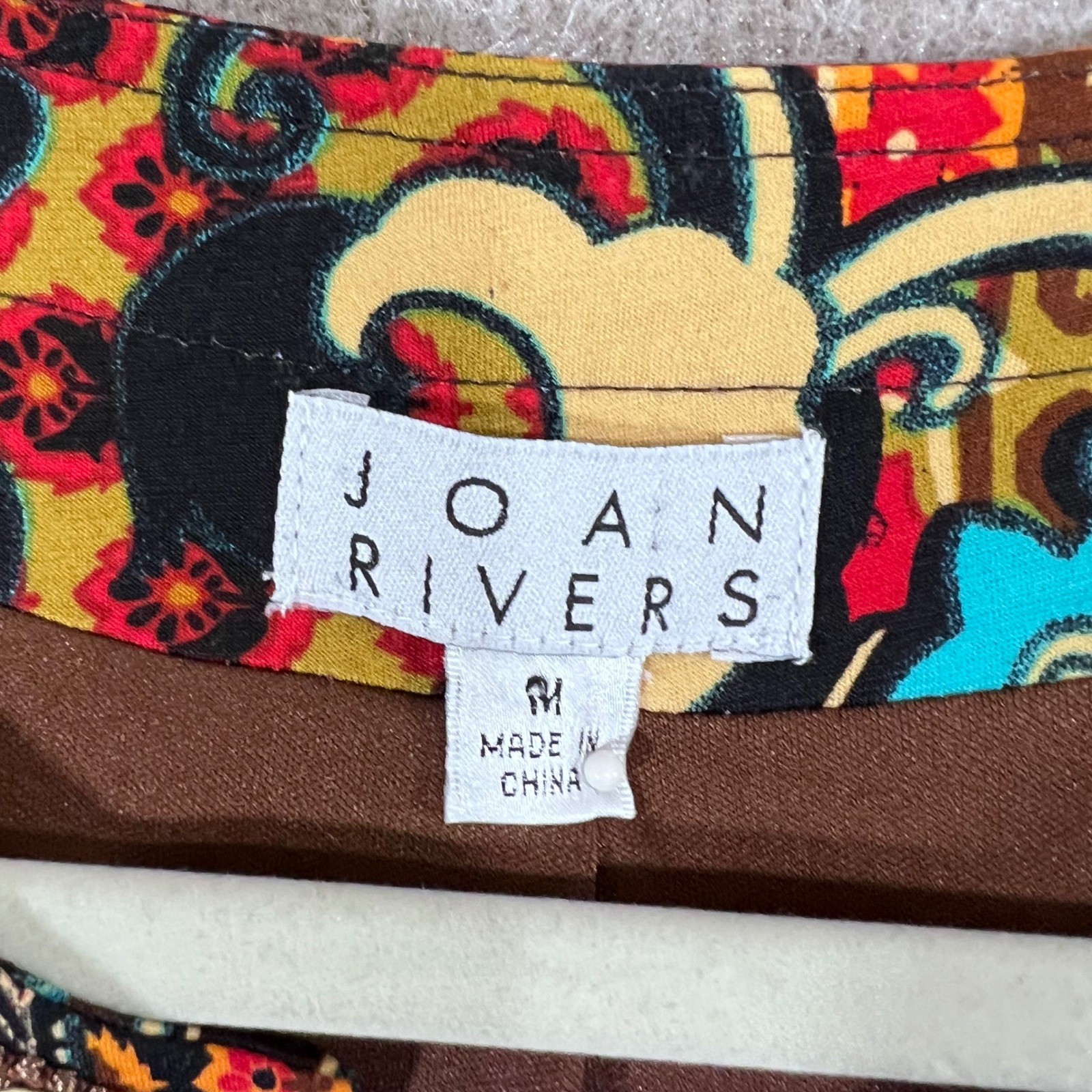 Joan Rivers Patchwork Blazer Jacket Womens Medium… - image 2